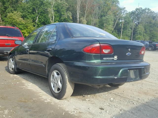 1G1JC524427247484 - 2002 CHEVROLET CAVALIER B GREEN photo 3