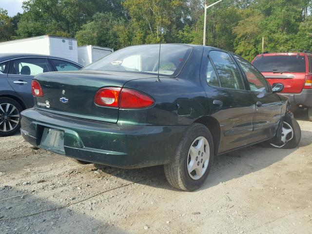 1G1JC524427247484 - 2002 CHEVROLET CAVALIER B GREEN photo 4