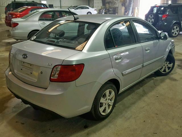 KNADH4A32A6680120 - 2010 KIA RIO LX SILVER photo 4