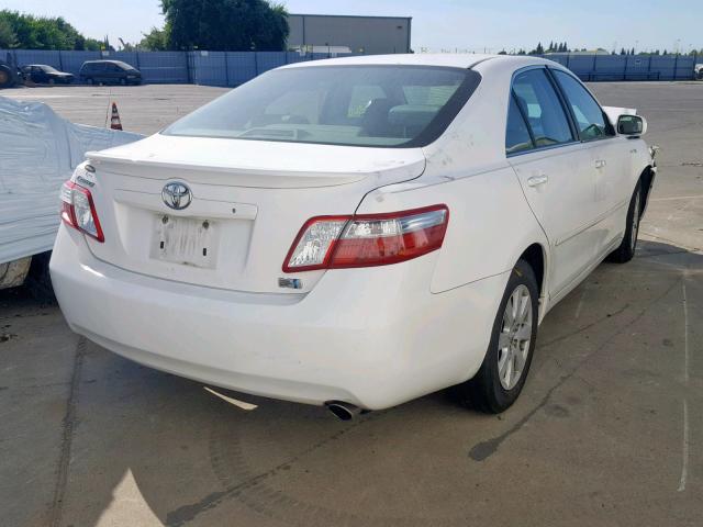 4T1BB46K59U077354 - 2009 TOYOTA CAMRY HYBR WHITE photo 4