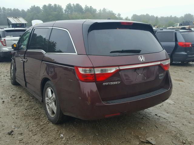 5FNRL5H97CB133570 - 2012 HONDA ODYSSEY TO BURGUNDY photo 3