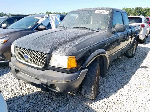 1FTYR44V72PB61123 - 2002 FORD RANGER SUP BLACK photo 2