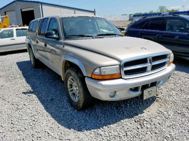 1B7HL48X02S622799 - 2002 DODGE DAKOTA QUA TAN photo 1