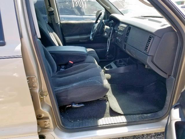 1B7HL48X02S622799 - 2002 DODGE DAKOTA QUA TAN photo 5