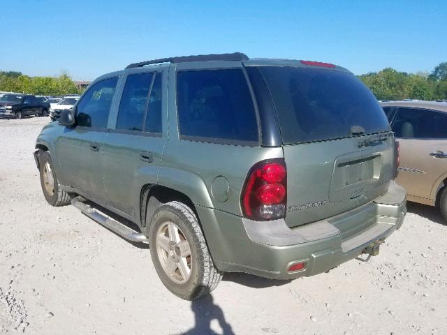 1GNDS13S032153038 - 2003 CHEVROLET TRAILBLAZE GREEN photo 3