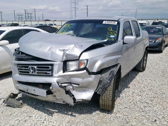 2HJYK16506H538767 - 2006 HONDA RIDGELINE SILVER photo 2