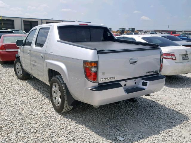 2HJYK16506H538767 - 2006 HONDA RIDGELINE SILVER photo 3