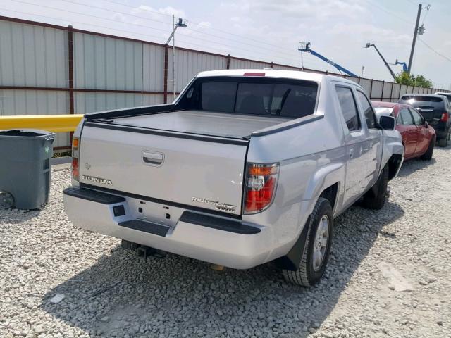 2HJYK16506H538767 - 2006 HONDA RIDGELINE SILVER photo 4