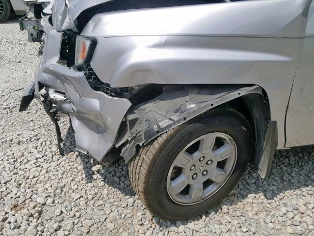 2HJYK16506H538767 - 2006 HONDA RIDGELINE SILVER photo 9