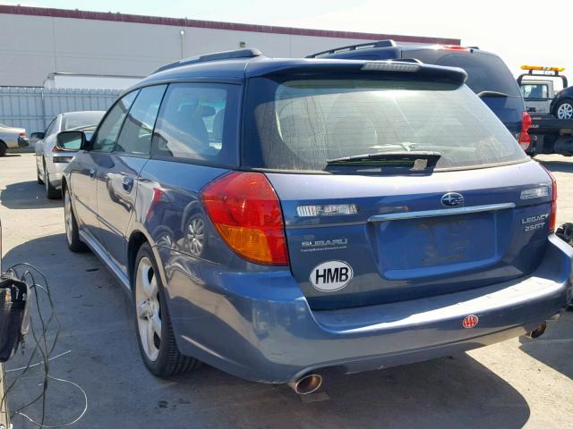 4S3BP676X54319939 - 2005 SUBARU LEGACY GT BLUE photo 3