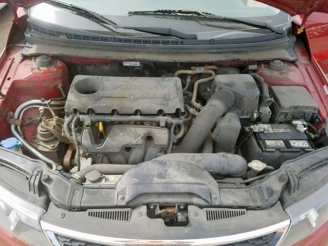 KNAFU4A23B5463629 - 2011 KIA FORTE EX MAROON photo 7