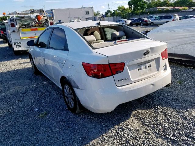 KNAFU4A20A5853506 - 2010 KIA FORTE EX WHITE photo 3