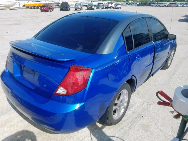 1G8AL52FX3Z134888 - 2003 SATURN ION LEVEL BLUE photo 4