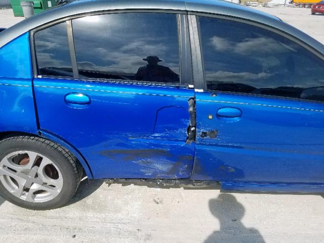 1G8AL52FX3Z134888 - 2003 SATURN ION LEVEL BLUE photo 9