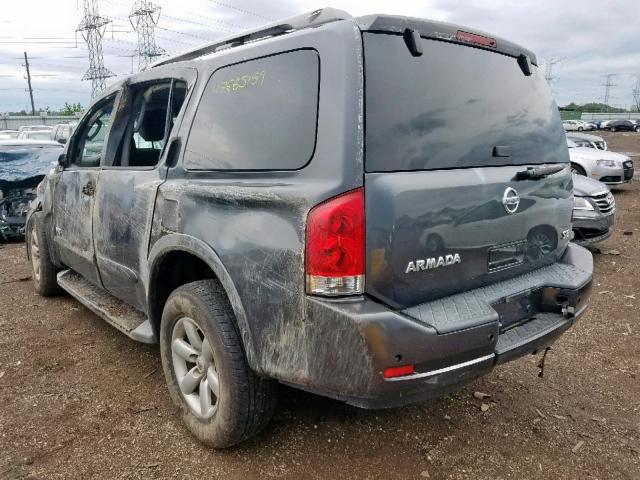 5N1AA08C18N618082 - 2008 NISSAN ARMADA SE GRAY photo 3