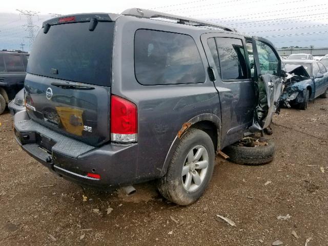 5N1AA08C18N618082 - 2008 NISSAN ARMADA SE GRAY photo 4