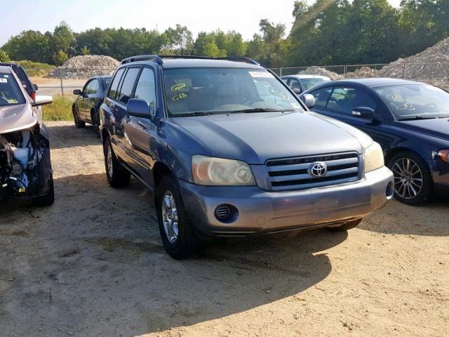 JTEDP21A640014258 - 2004 TOYOTA HIGHLANDER BLUE photo 1