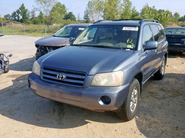 JTEDP21A640014258 - 2004 TOYOTA HIGHLANDER BLUE photo 2