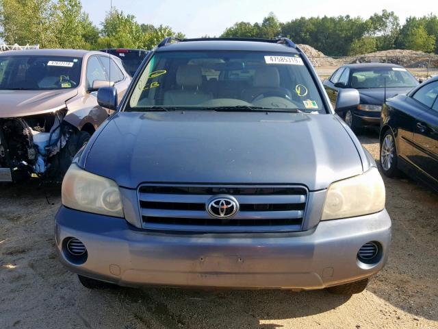 JTEDP21A640014258 - 2004 TOYOTA HIGHLANDER BLUE photo 9