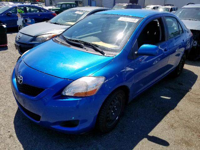 JTDBT903594046380 - 2009 TOYOTA YARIS BLUE photo 2