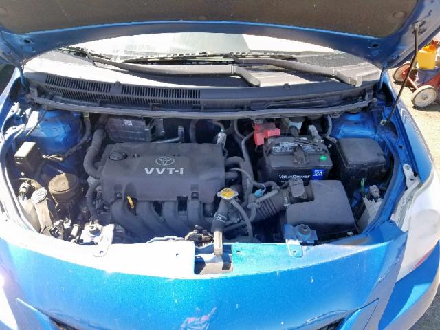 JTDBT903594046380 - 2009 TOYOTA YARIS BLUE photo 7