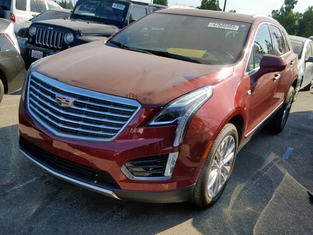 1GYKNFRS2HZ164577 - 2017 CADILLAC XT5 PLATIN RED photo 2