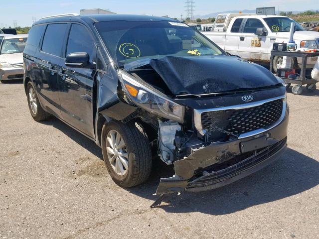 KNDMB5C16F6059623 - 2015 KIA SEDONA LX BLACK photo 1