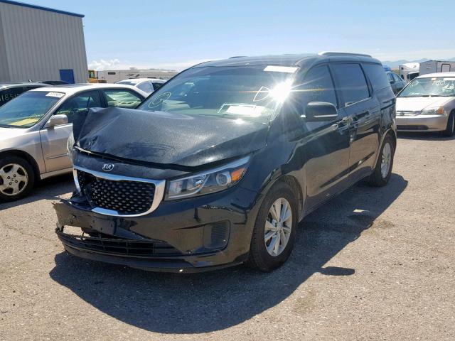 KNDMB5C16F6059623 - 2015 KIA SEDONA LX BLACK photo 2