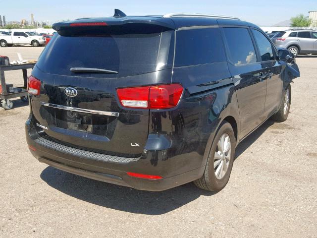 KNDMB5C16F6059623 - 2015 KIA SEDONA LX BLACK photo 4