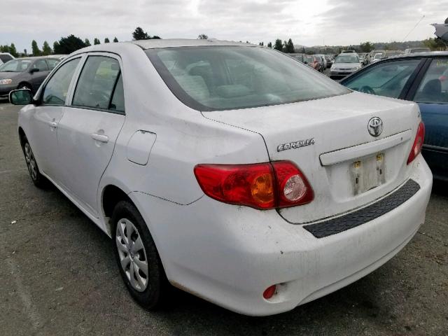 JTDBL40E19J005685 - 2009 TOYOTA COROLLA BA WHITE photo 3