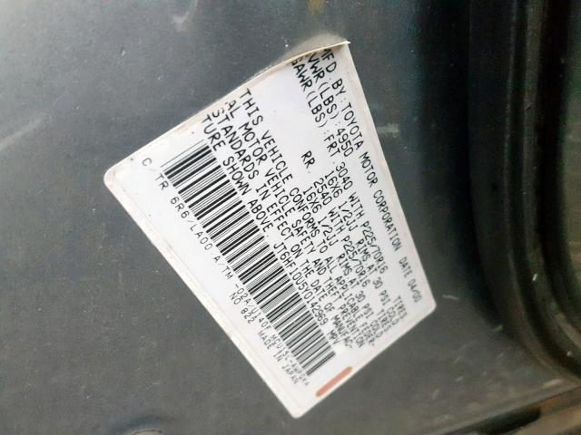 JT6HF10U5Y0142969 - 2000 LEXUS RX 300 SILVER photo 10