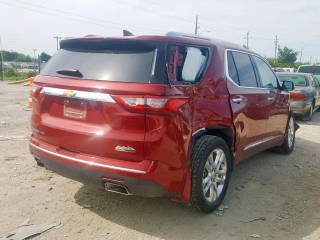 1GNEVKKW1JJ265646 - 2018 CHEVROLET TRAVERSE H RED photo 4