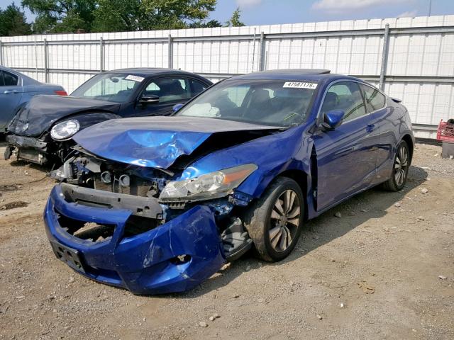 1HGCS12849A013794 - 2009 HONDA ACCORD EXL BLUE photo 2