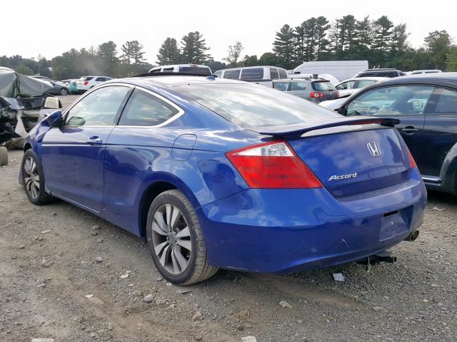 1HGCS12849A013794 - 2009 HONDA ACCORD EXL BLUE photo 3