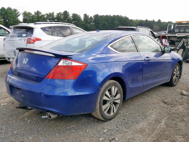 1HGCS12849A013794 - 2009 HONDA ACCORD EXL BLUE photo 4