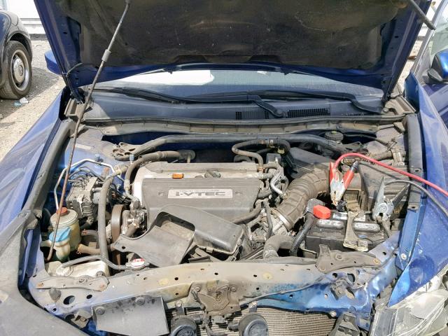 1HGCS12849A013794 - 2009 HONDA ACCORD EXL BLUE photo 7