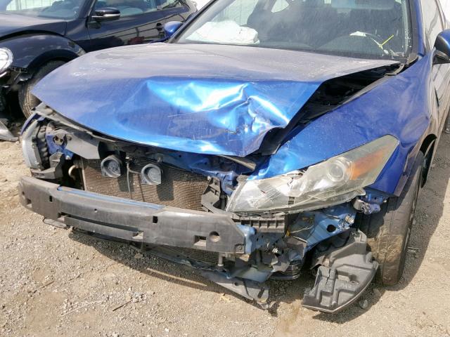 1HGCS12849A013794 - 2009 HONDA ACCORD EXL BLUE photo 9