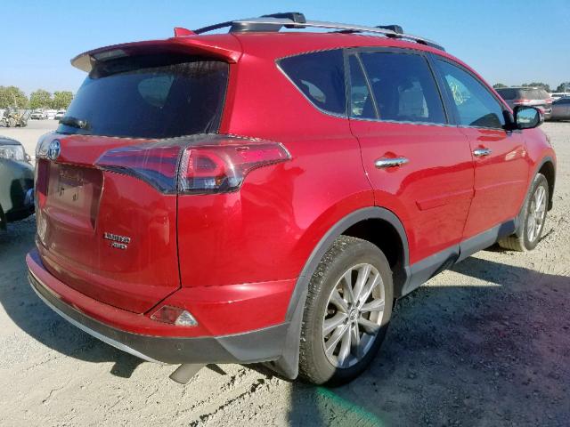 2T3DFREV3GW415117 - 2016 TOYOTA RAV4 LIMIT RED photo 4