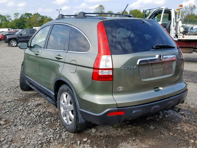 JHLRE48758C033218 - 2008 HONDA CR-V EXL GREEN photo 3