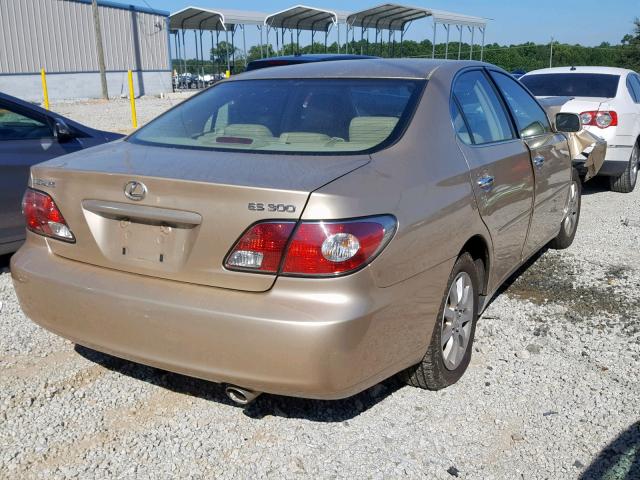 JTHBF30G520065594 - 2002 LEXUS ES 300 GOLD photo 4