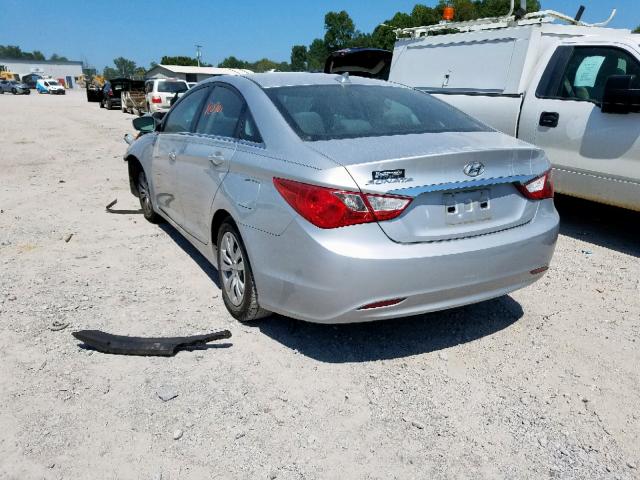 5NPEB4AC4DH533039 - 2013 HYUNDAI SONATA GLS SILVER photo 3