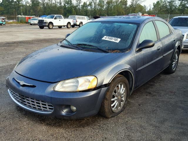 1C3AL56R93N516495 - 2003 CHRYSLER SEBRING LX BLUE photo 2