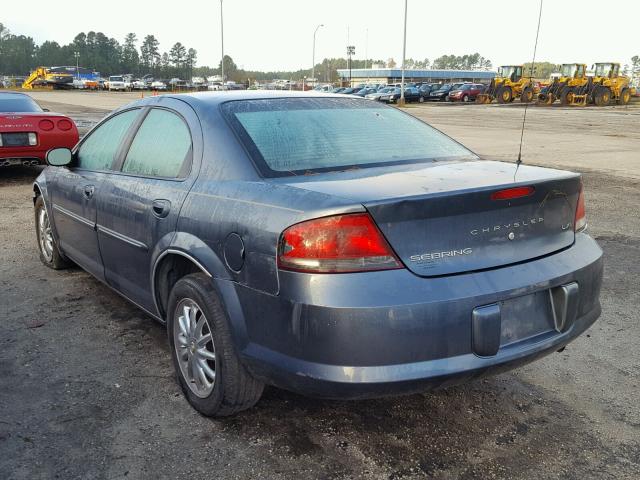 1C3AL56R93N516495 - 2003 CHRYSLER SEBRING LX BLUE photo 3