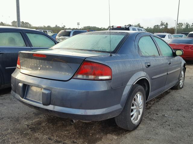 1C3AL56R93N516495 - 2003 CHRYSLER SEBRING LX BLUE photo 4