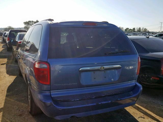 2A4GP44R97R285480 - 2007 CHRYSLER TOWN & COU BLUE photo 3