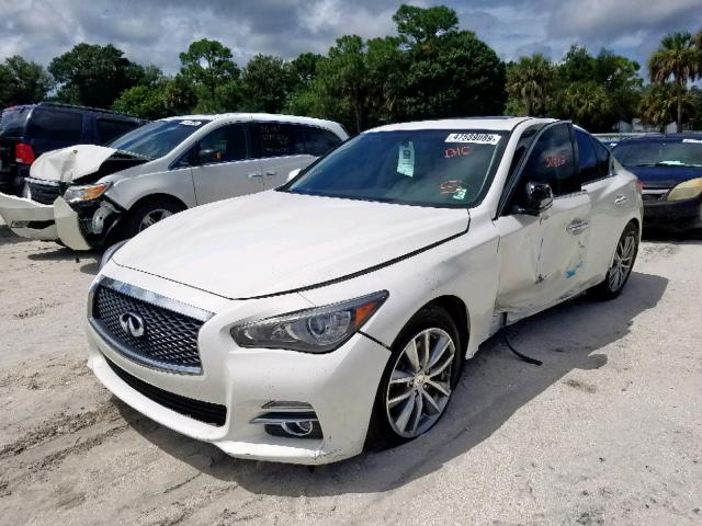 JN1BV7AP1FM354323 - 2015 INFINITI Q50 BASE WHITE photo 2