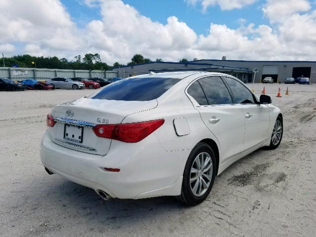 JN1BV7AP1FM354323 - 2015 INFINITI Q50 BASE WHITE photo 4