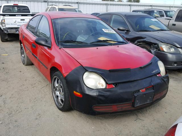 1B3ES26C34D583452 - 2004 DODGE NEON BASE RED photo 1