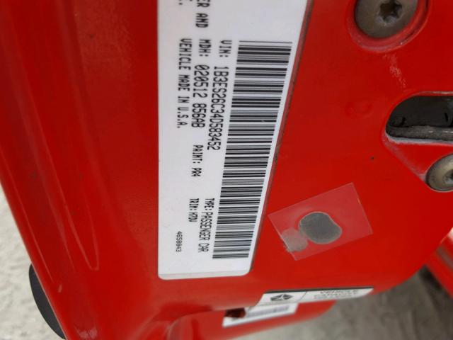 1B3ES26C34D583452 - 2004 DODGE NEON BASE RED photo 10