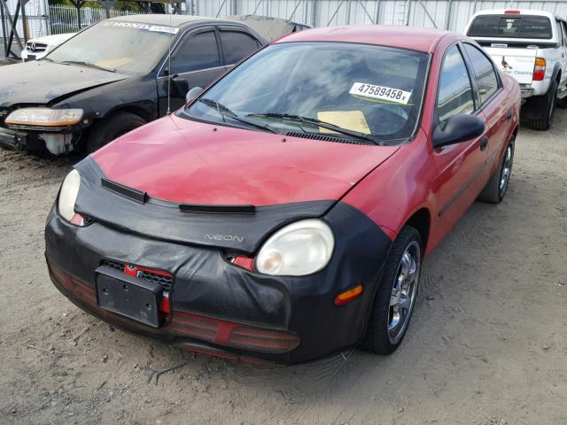 1B3ES26C34D583452 - 2004 DODGE NEON BASE RED photo 2